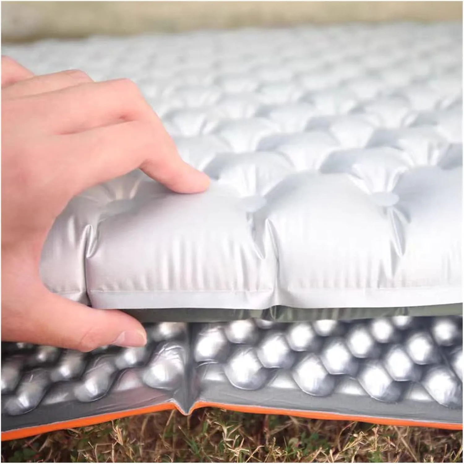 GaRcan Camping Sleeping Mat Portable Folding Inflatable Mattress Moisture-Proof Sleeping Pad Air Bed for Hiking TrekkingTent Mats (183x64x7cm)