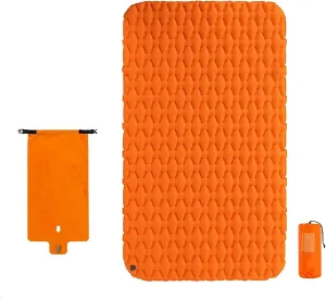 GaRcan Inflatable Sleeping Mattress 2 Person Camping Mat Egg Slot Inflatable Mattress Ultralight Tent Bed Sleeping Pad with Air Inflating Bag Beautiful