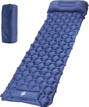 GaRcan Inflatable Sleeping Mattress Inflatable Sleeping Mat Ultralight, Portable Sleeping Pad, Waterproof Comfortable Roll Mats with Pillow, Ultralight and Small Pack Size, for Travelling, Hi