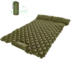 GaRcan Inflatable Sleeping Mattress Outdoor PicnicDouble Sleeping Pad, Inflatable Sleeping Mat Ultraligh, Self-Inflating Camping Mat with Built-in Inflatable Pillow, for Outdoor, Hiking,