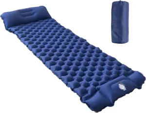 GaRcan Inflatable Sleeping Mattress Self Inflating Mattress Camping, Inflatable Sleeping Mat for Outdoor, Ultralight Camping Mattress with Pillow, Sleeping Pad with Built-in Air Pump (Nav
