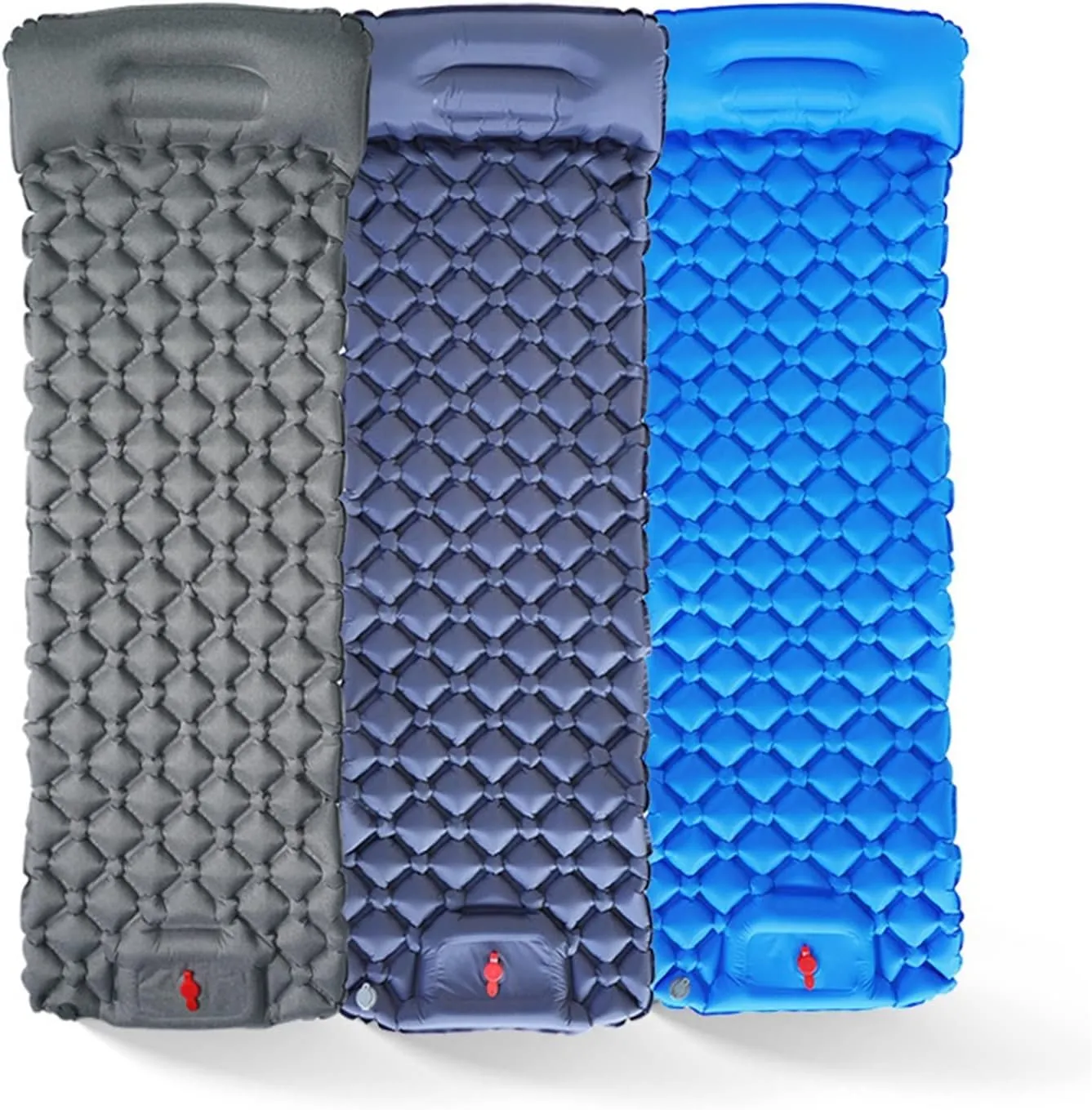 GaRcan Outdoor Camping Inflatable Sleeping Pad TPU Ultra-Light Press Air Moisture-Proof Pad Inflatable Mattress with Pillow (Blue 190x60cm)