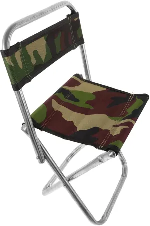 Garneck Portable Folding Chair Large Fishing Seat for Outdoor Use Camouflage Design Durable and Lightweight Camping Stool for Fishing Picnics and Travel