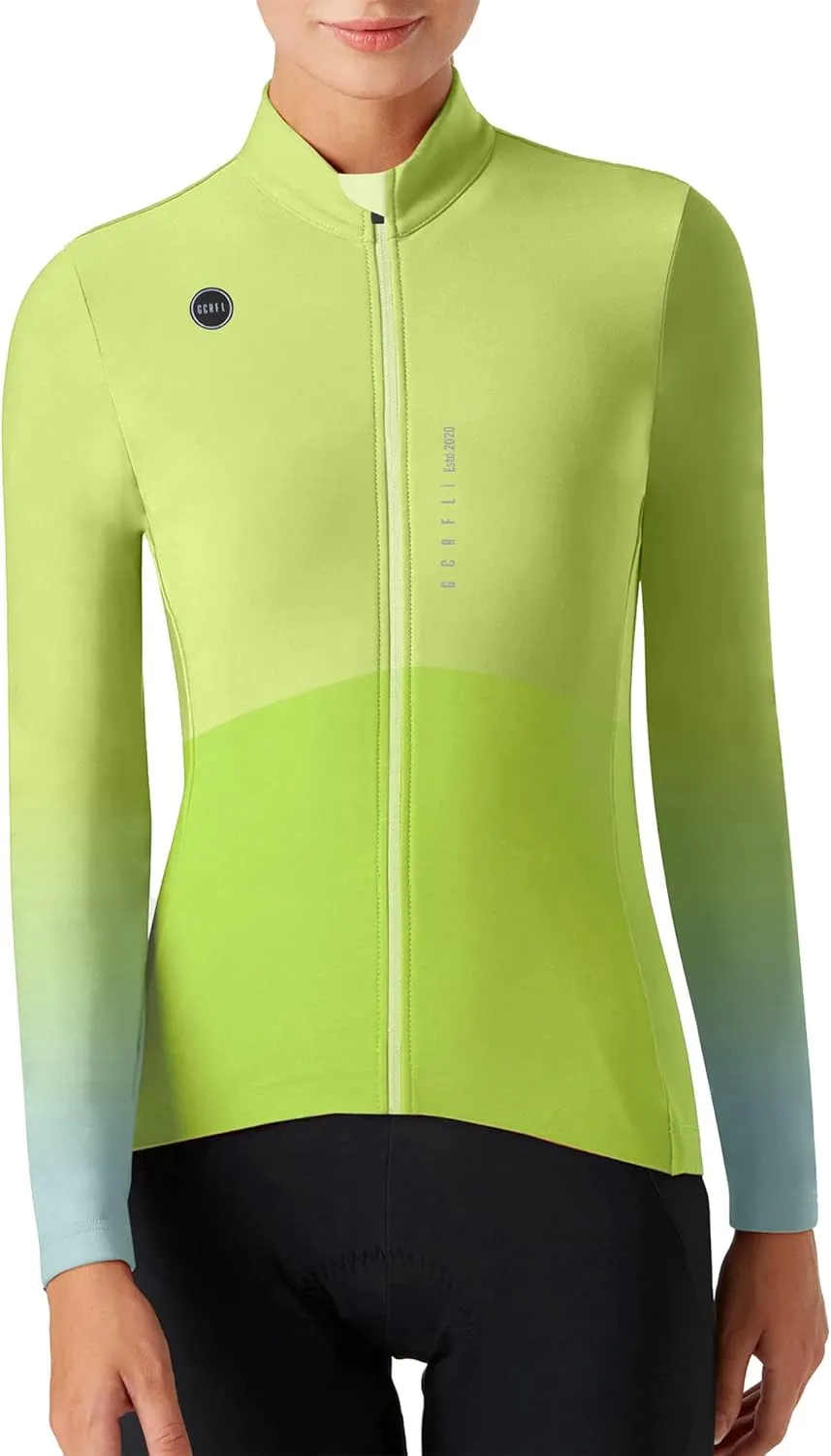 GCRFL Winter Thermal Women's Cycling Jacket Windproof Cold Weather Bike Pants Bicycle Clothing Set Softshell Windbreaker