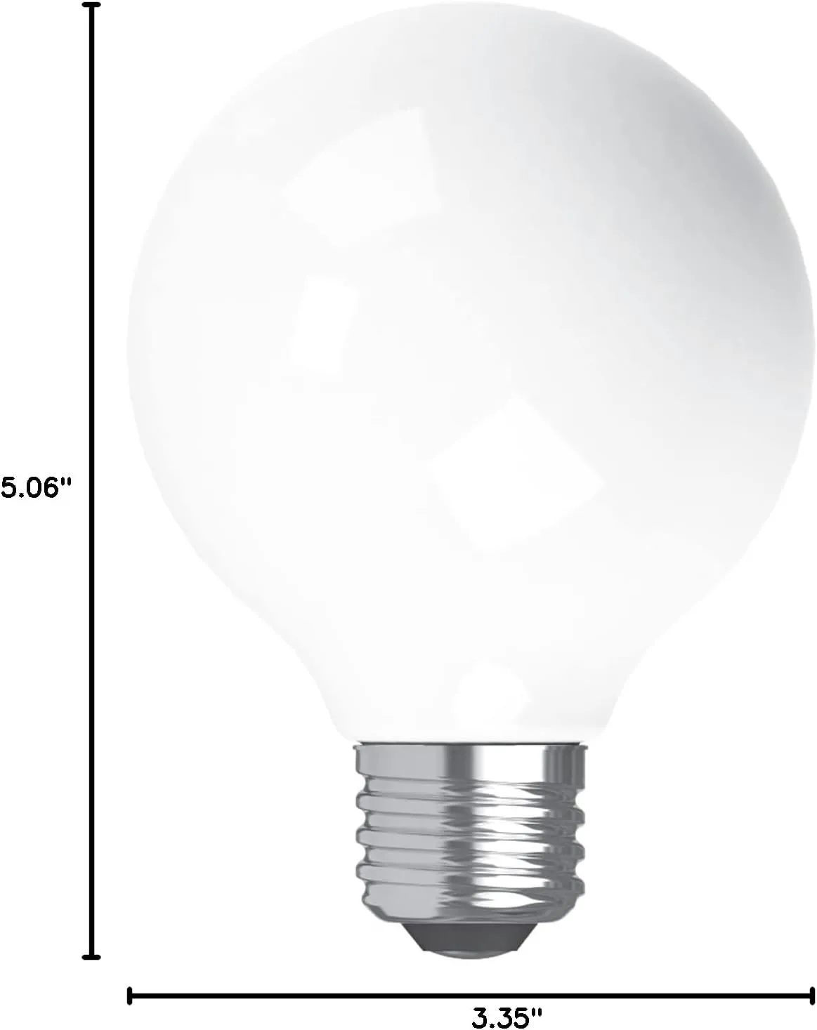 GE Relax LED Light Bulbs, 60 Watt, Soft White, G25 Globe Bulbs, Frosted, Medium Base (3 Pack)