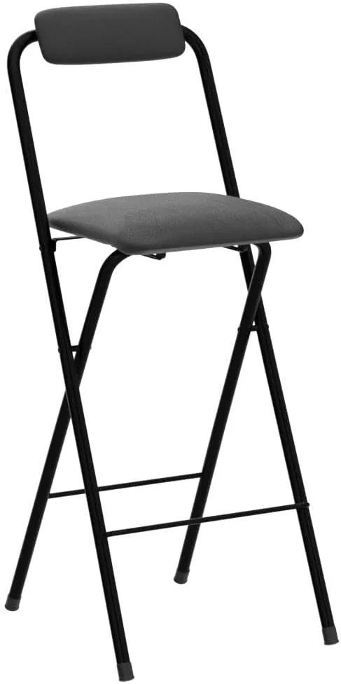 Geelin 2 Pcs 25.6 Inch Folding Chair Stool Chair Foldable Chair Portable Folding Chairs with Padded Seats Bar Office Guitar Desk Counter Fold up Sitting Stool Chair for Adults Kids