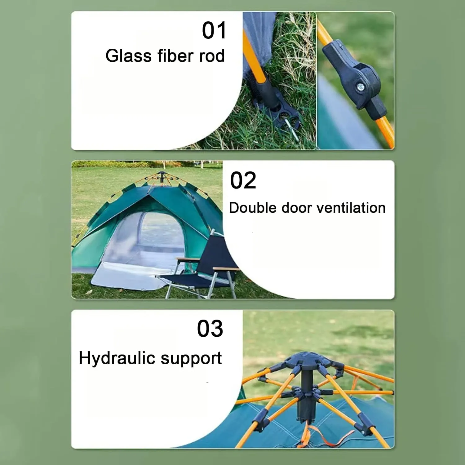 Generic 2/3/4 Person Instant Camping Tent with Carrying Bag,Easy Set Up Portable Dome Family Tent,Waterproof Lightweight Outdoor Tent for Backpacking, Hiking or Beach