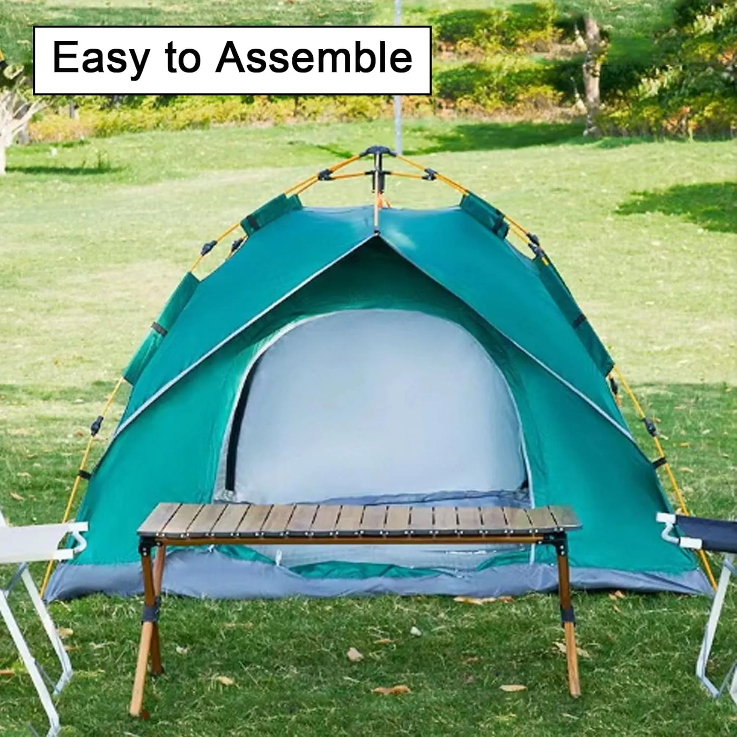 Generic 2/3/4 Person Instant Camping Tent with Carrying Bag,Easy Set Up Portable Dome Family Tent,Waterproof Lightweight Outdoor Tent for Backpacking, Hiking or Beach