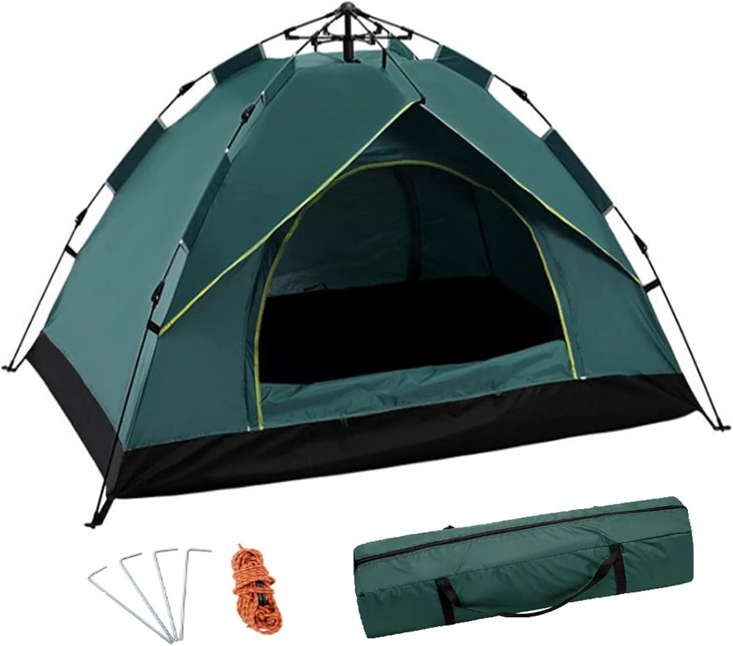 Generic 2/3/4 Person Instant Camping Tent with Carrying Bag,Easy Set Up Portable Dome Family Tent,Waterproof Lightweight Outdoor Tent for Backpacking, Hiking or Beach