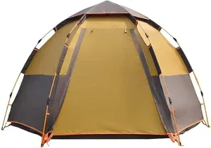 GeRRiT Tent,Camping pop-upSetting Hydraulic Thickened Rainproof Suitable for 5-8 People Camping Travel Color:Yellow