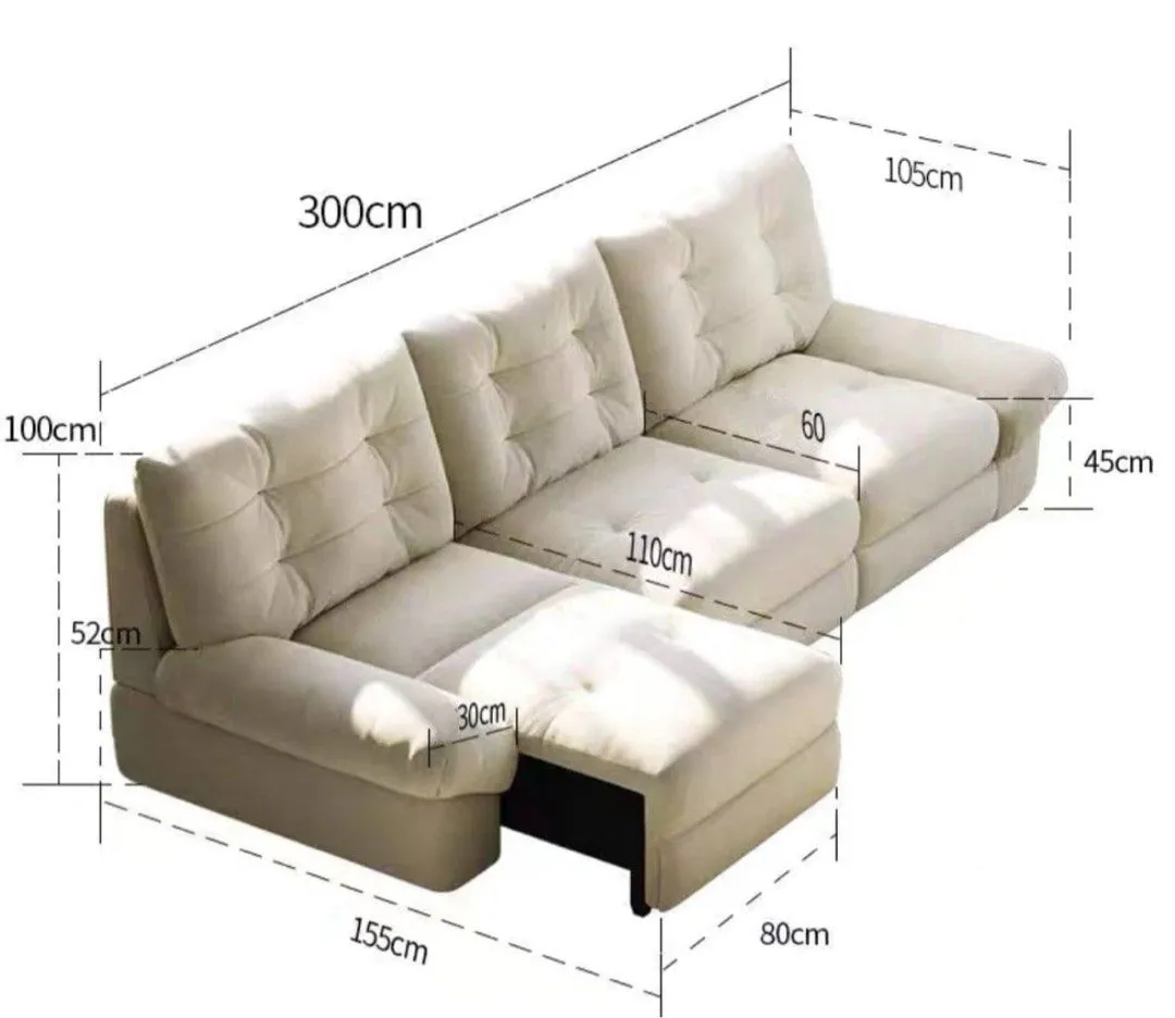GIRBAUD Scratch Resistant Electric Sofa Bed