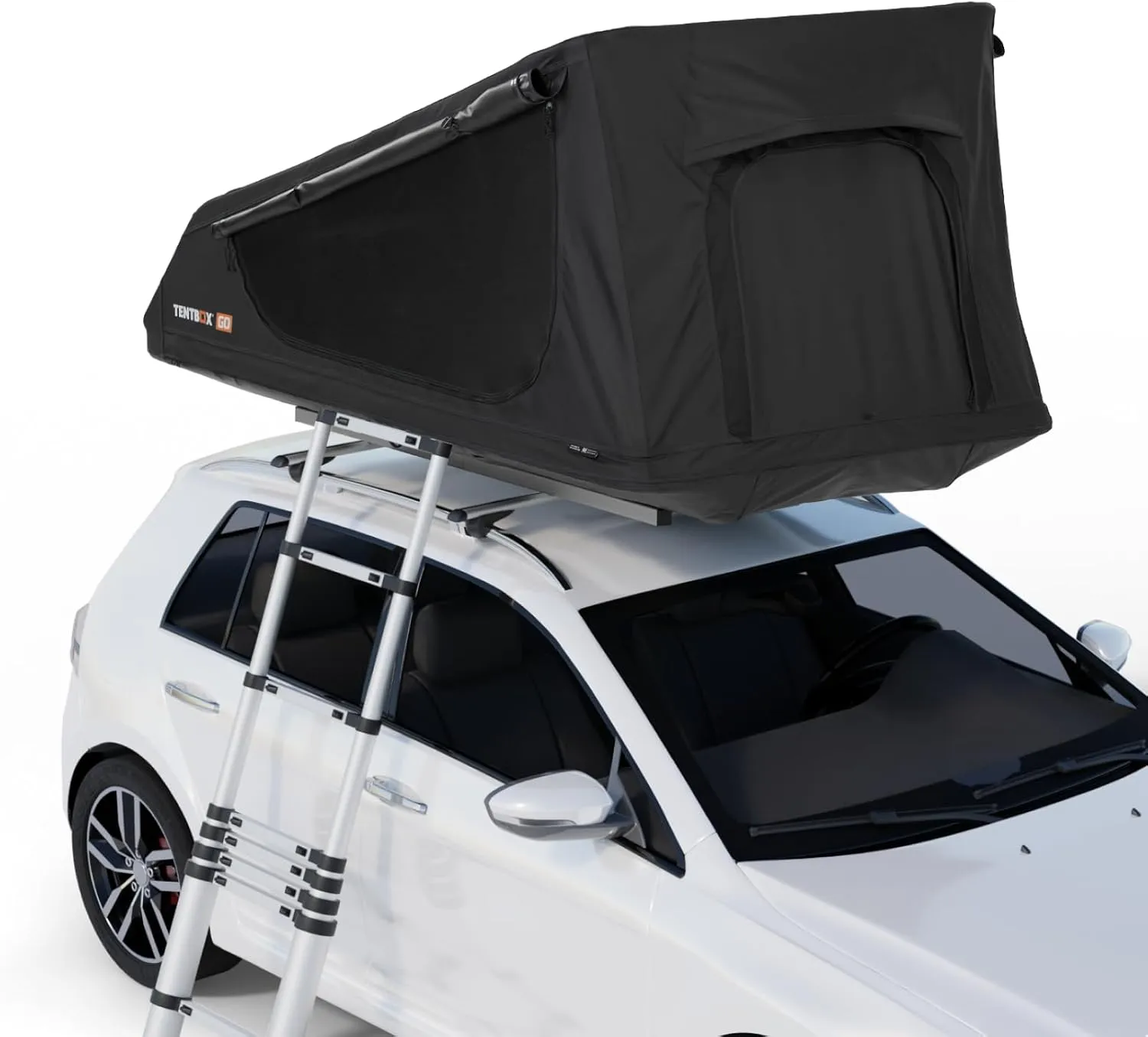 GO - Super Light Car Roof Top Tent - TentBox Car Roof Tent - Four Season Car Camping - Tent Box Roof Tent FITS Most Cars - Premium Lightweight Design, 60 Seconds Set-Up