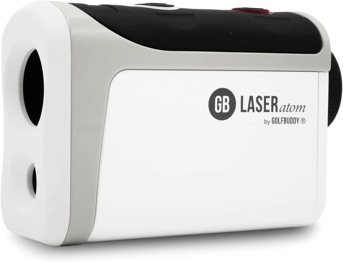 GOLFBUDDY Laser Atom, Sleeker Compact Design, Rechargeable Laser Rangefinder, Luxurious Leather Magnetic Case, Pin Finder with Vibration, 880 Yard Range Finder, Slope Adjusted Distance