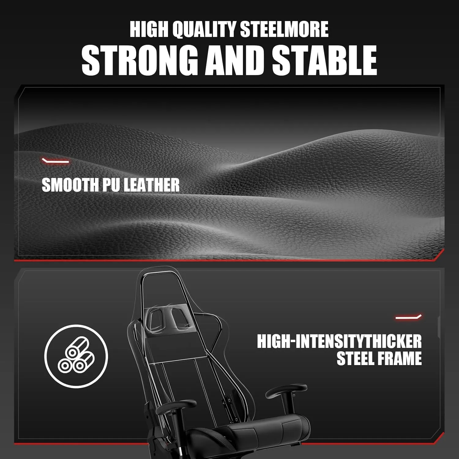 GTRACING Gaming Chair Racing Office Computer Ergonomic Video Game Chair Backrest and Seat Height Adjustable Swivel Recliner with Headrest and Lumbar Pillow Esports Chair (Dark Black)