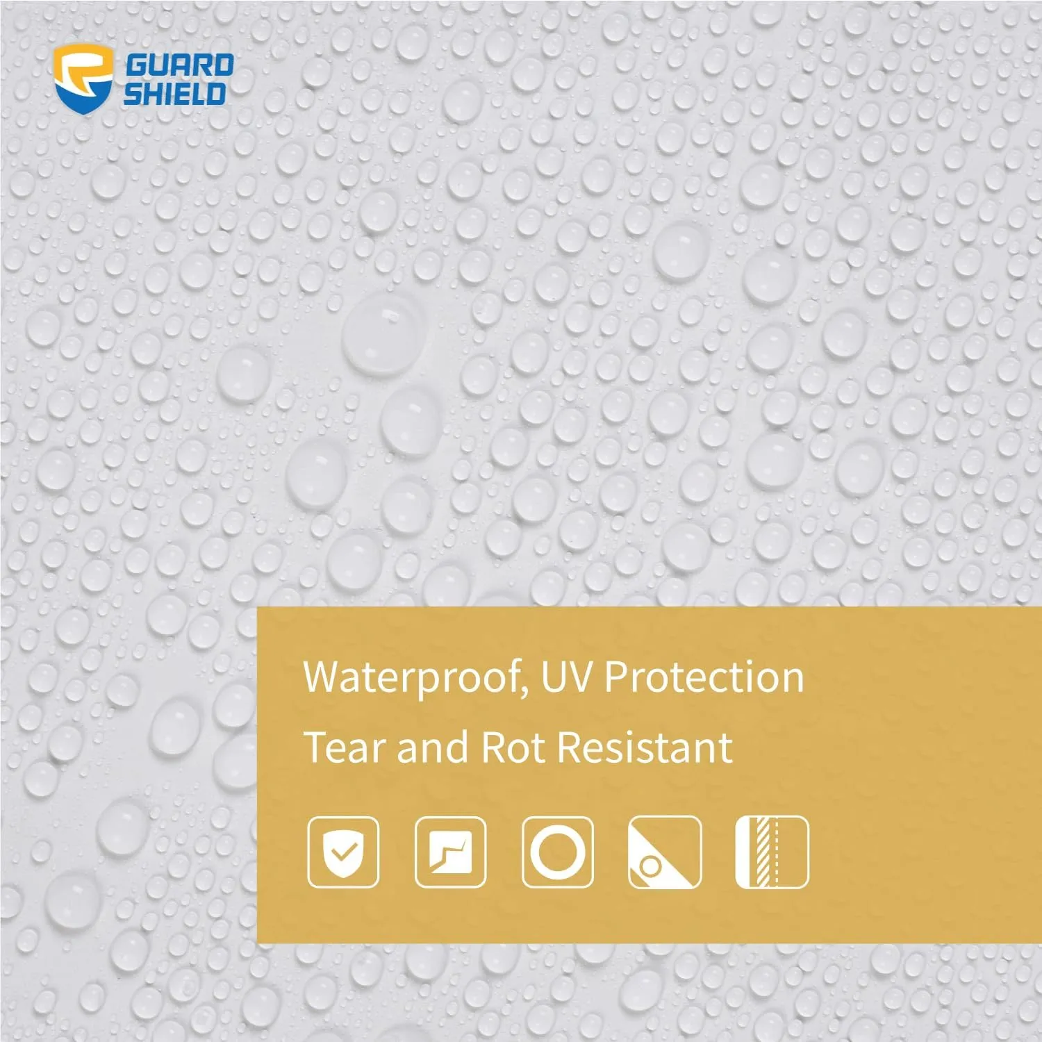 GUARD SHIELD White Tarp Waterproof 15x15 Feet Medium Duty All Purpose Poly Tarps Cover 7mil