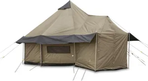 Guide Gear Base Camp Tent, Outdoor, Hiking, Hunting, Four Season Camping with Stove Jack