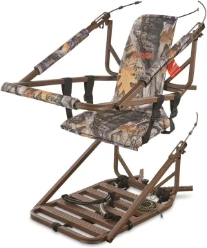 Guide Gear Deluxe XL Climber Tree Stand Chair for Hunting Cushion Seat, Hunting Gear Equipment Accessories, Camo