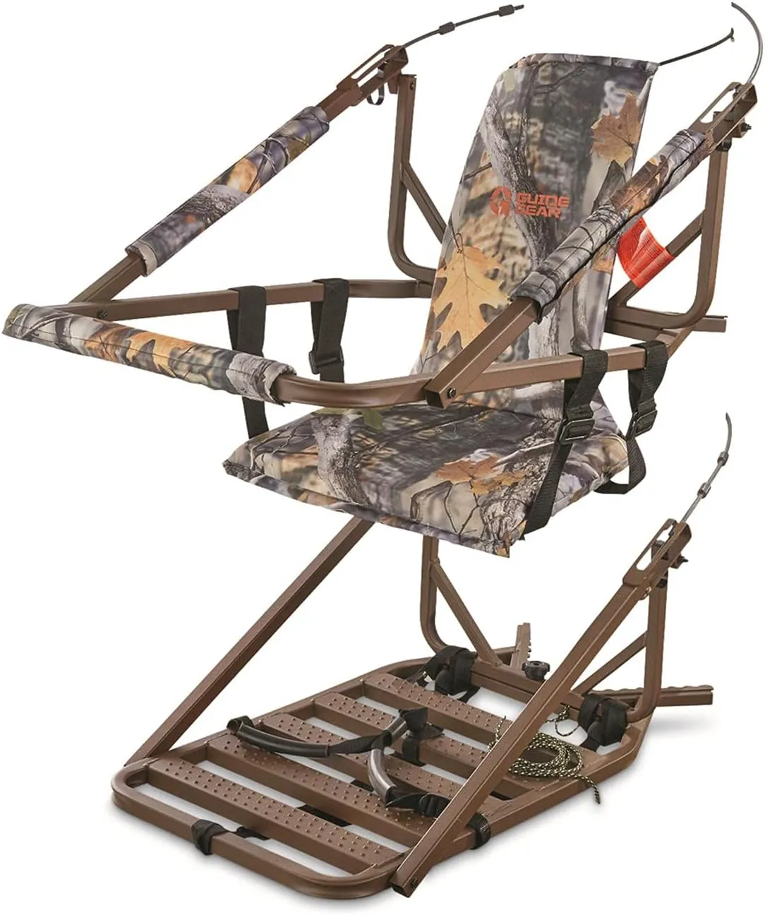 Guide Gear Deluxe XL Climber Tree Stand Chair for Hunting Cushion Seat, Hunting Gear Equipment Accessories, Camo