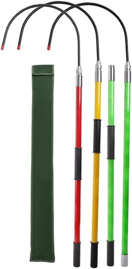 GZHERVICES 18 Inch Opening High Voltage Insulated Rescue Hook - Fiberglass Telescopic Hotstick with Storage Bag, Anti-Electrocution Tool for Electricians, Linemen & Firefighters(Yellow,1m/3.3ft)