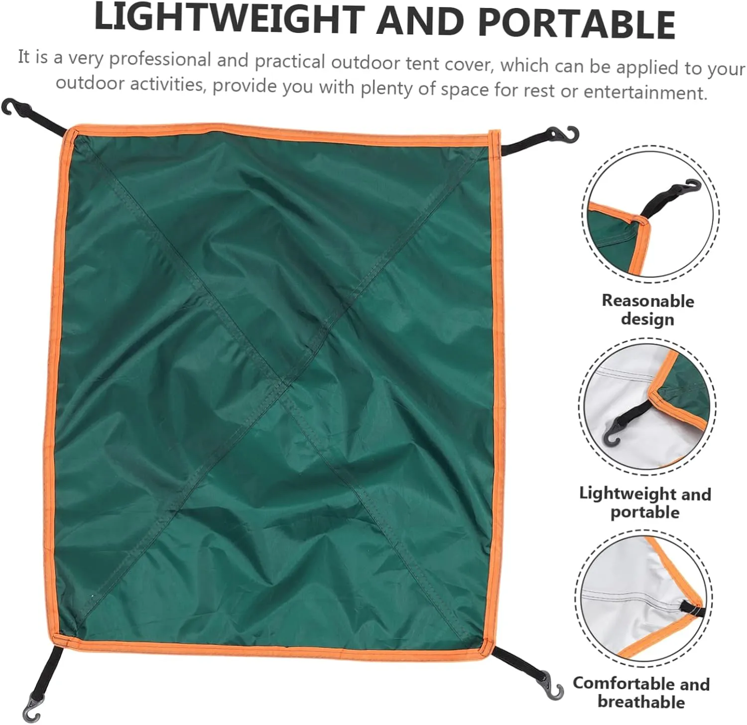 HANABASS 3pcs Tent Accessories Portable Tent Sun Shelter Waterproof Professional Rain Fly for Camping