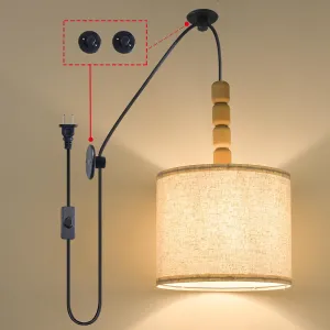 Hanging Lamp Plug in Swag Lights with Plug in Cord Hanging Lamps for Living Room Plug in Corner Hanging Light Living Room Corner Lamp Ceiling Lights That Plug Into Outlet Ma621