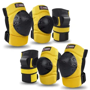 Haomaomao Adult & Kids Knee Pads Elbow Pads Wrist Guards Protective Gear Set for Roller Skates Scooter Inline Skating Cycling BMX Bike Skateboard Riding and Outdoor Extreme Multi-Sports