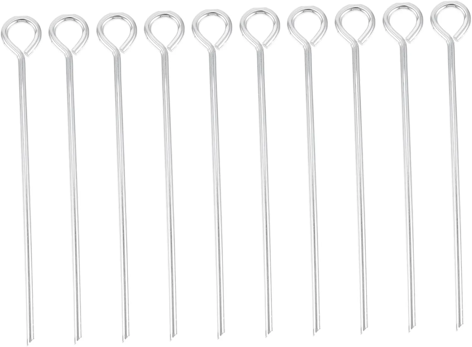 Happyyami 10pcs Ground Nail Camping Tent Stakes Metal Tent Stake Lightweight Backpacking Tent Beach Canopy Tent Beach Tent Ground Anchor Pegs Canopy Stakes Tent Peg Accessories Steel Circled