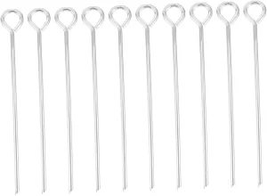 Happyyami 10pcs Ground Nail Camping Tent Stakes Metal Tent Stake Lightweight Backpacking Tent Beach Canopy Tent Beach Tent Ground Anchor Pegs Canopy Stakes Tent Peg Accessories Steel Circled