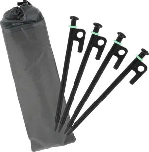 Happyyami Camping Tent Stakes Set 9pcs Ground Pegs Heavy Duty Metal Canopy Stakes Ring