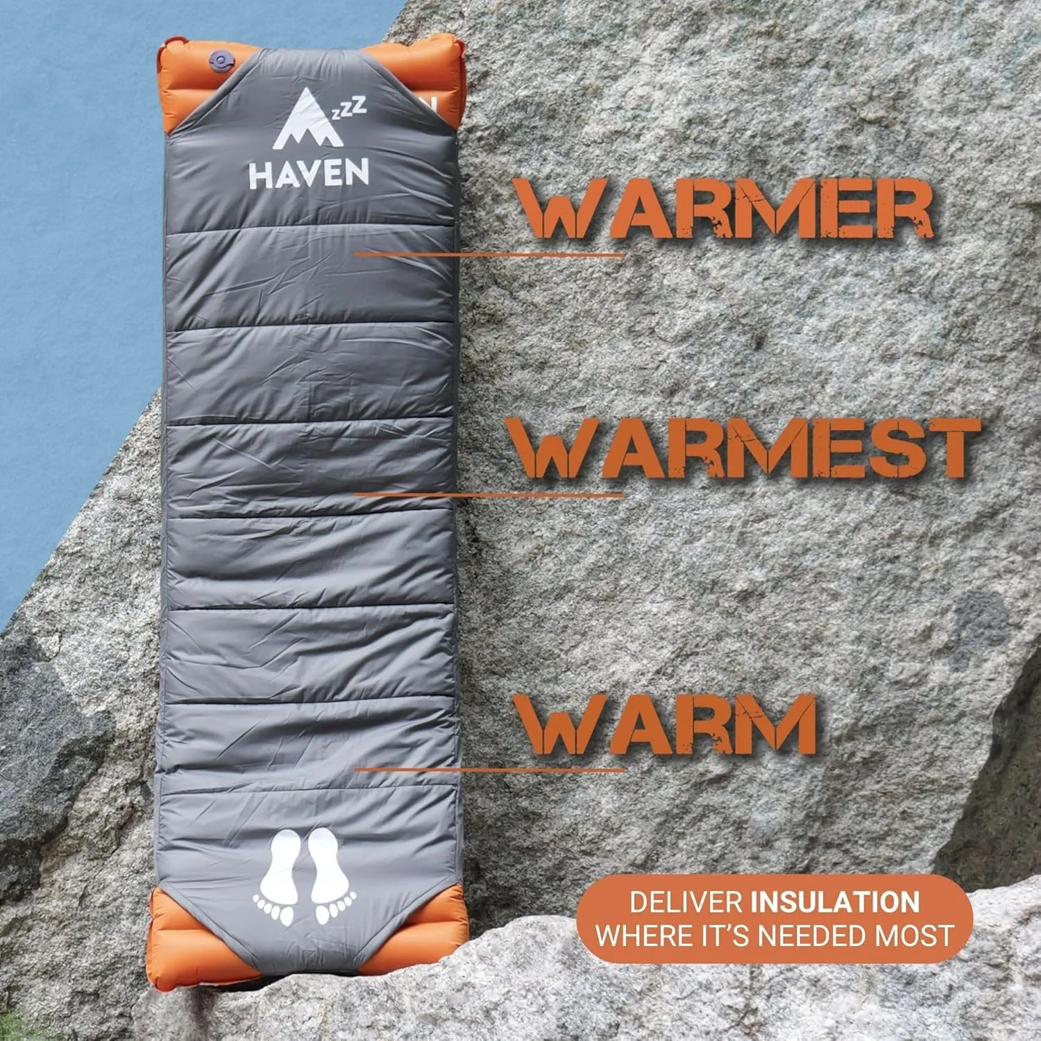 Haven Insulated Pad Cover - Hammock Accessories for Insulated Hammock Pad - Camping Hammock Sleeping Pad Accessories - Second Gen (Standard Size)(Pad Not Included) (Standard Size 78L x 24W)