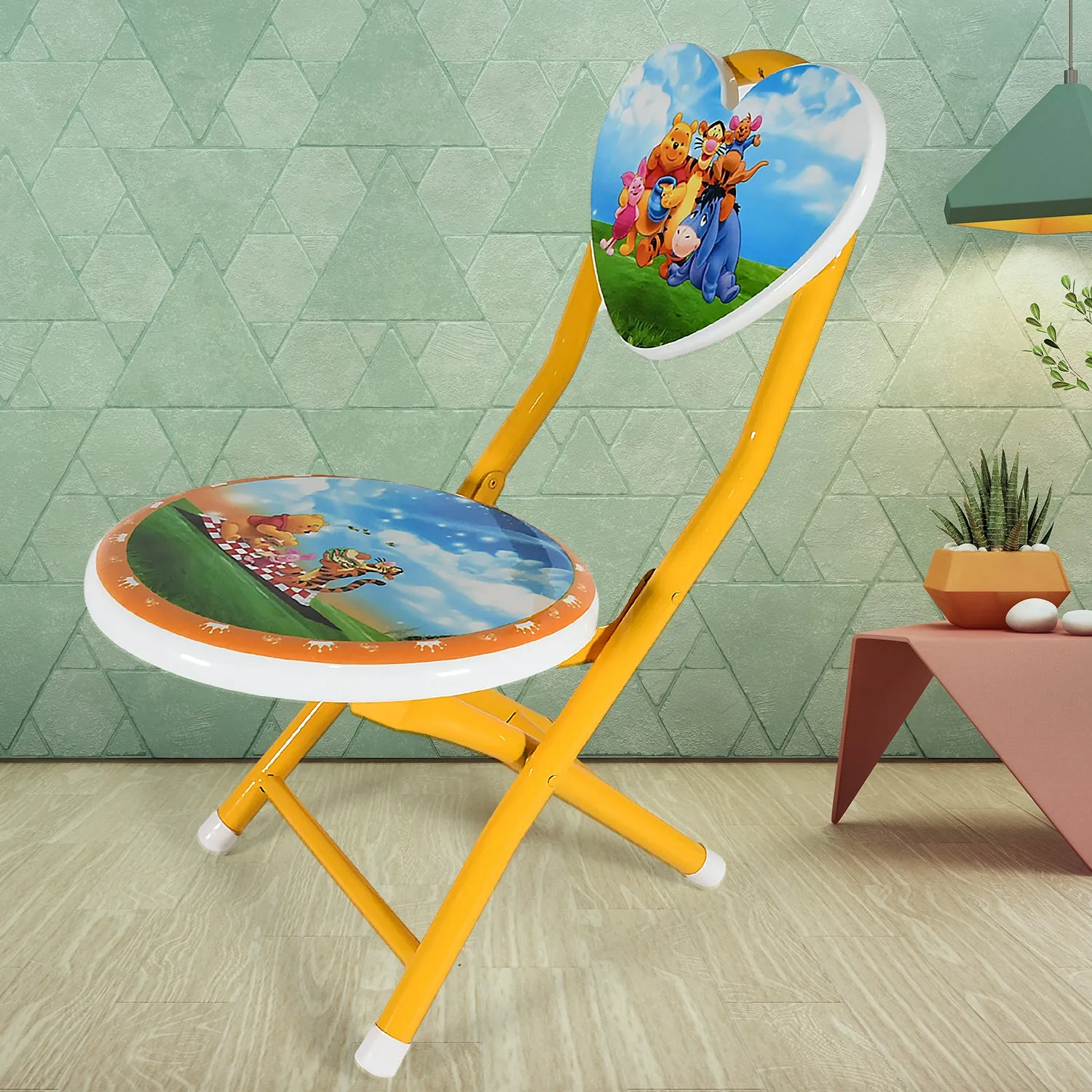 Heart-Shaped Cartoon Kids Chair - Foldable for Playrooms & More
