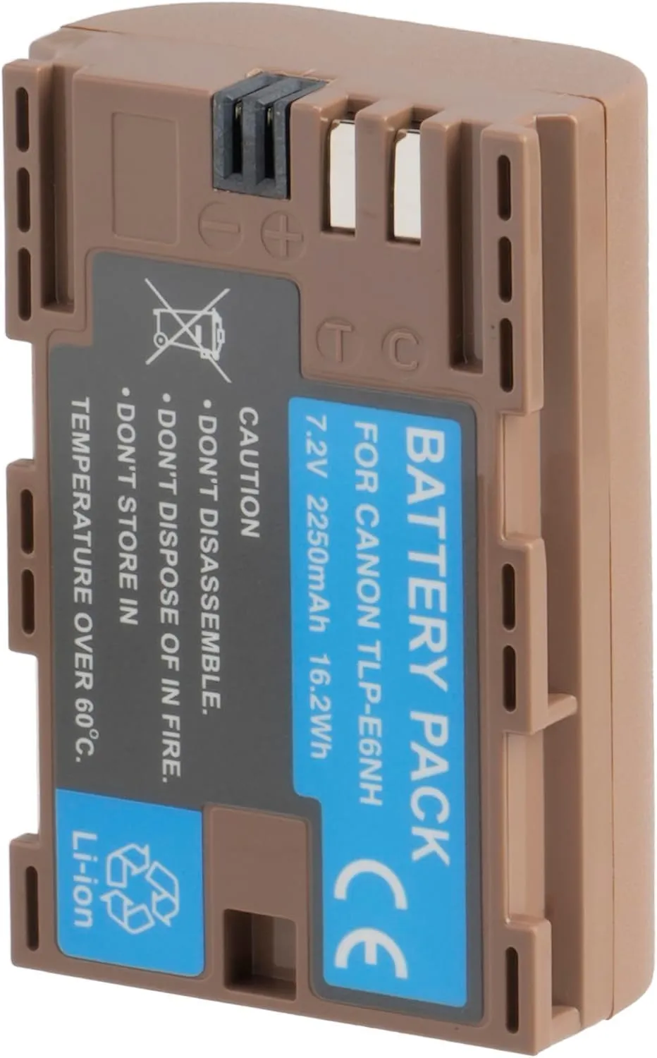 Hersmay 2250mAh LP-E6NH Rechargeable Battery USB-C 2.5H Fast Charging Camera Battery for Canon R5, R6, R7, R6 Mark II, R, R5 C, 5D II/III/IV, 6D, 6D II, 7D, 7D II, 60D, 70D, 80D, 90D