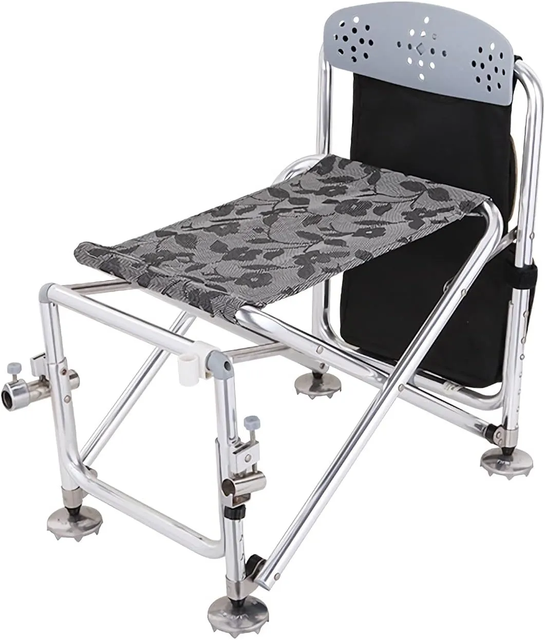 High Back Chair Fishing Chair Foldable Aluminum Alloy Frame Portable Wild Seat Stool for Travel Camping Fishing Hiking Beach Outdoor Events Camping Chair