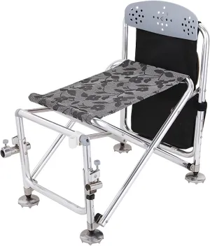High Back Chair Fishing Chair Foldable Aluminum Alloy Frame Portable Wild Seat Stool for Travel Camping Fishing Hiking Beach Outdoor Events Camping Chair