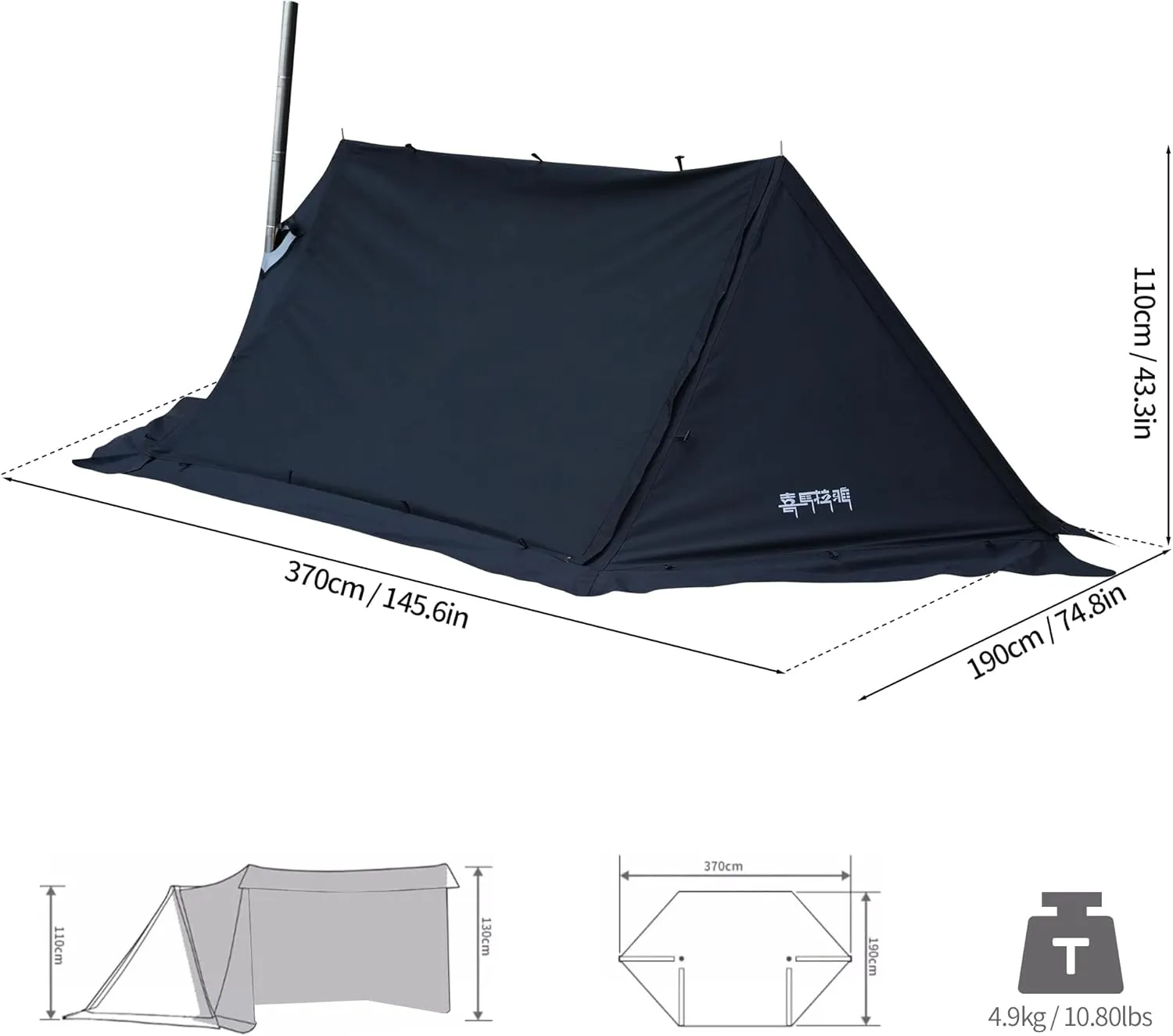 Himalaya Camping Tent Combination Pack, Hot Tent with Stove Jack Insulated Tent Outdoor Shelter for Camping Hiking