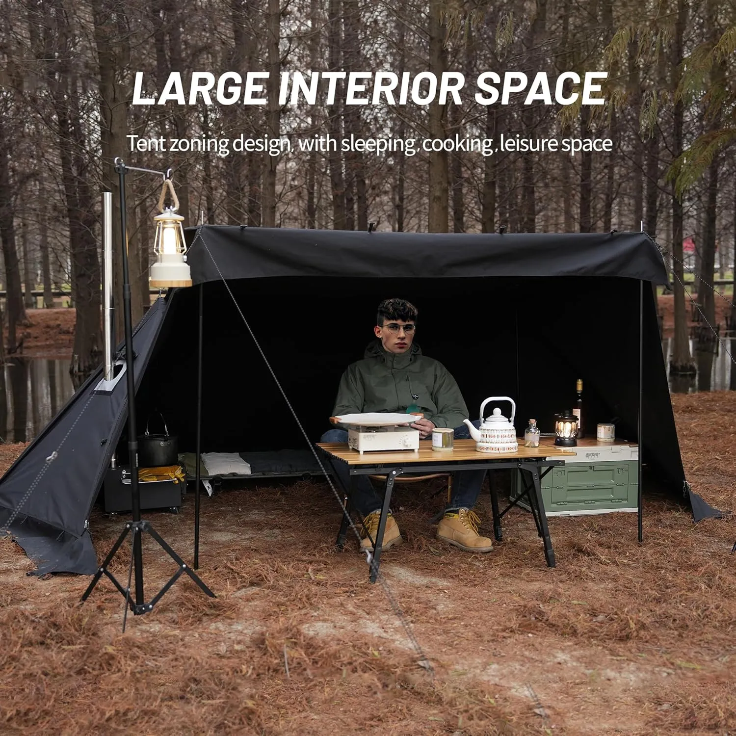 Himalaya Camping Tent Combination Pack, Hot Tent with Stove Jack Insulated Tent Outdoor Shelter for Camping Hiking