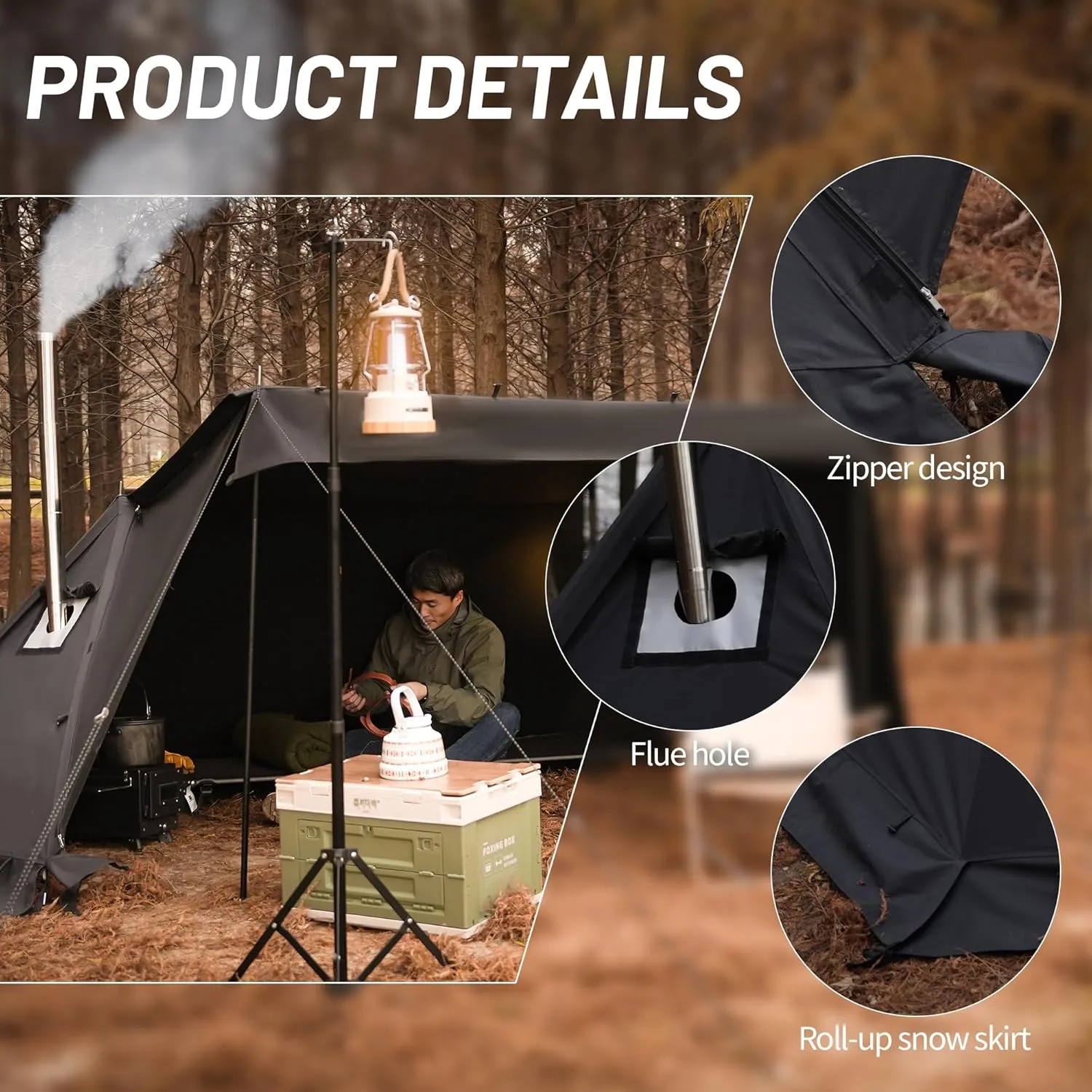 Himalaya Camping Tent Combination Pack, Hot Tent with Stove Jack Insulated Tent Outdoor Shelter for Camping Hiking