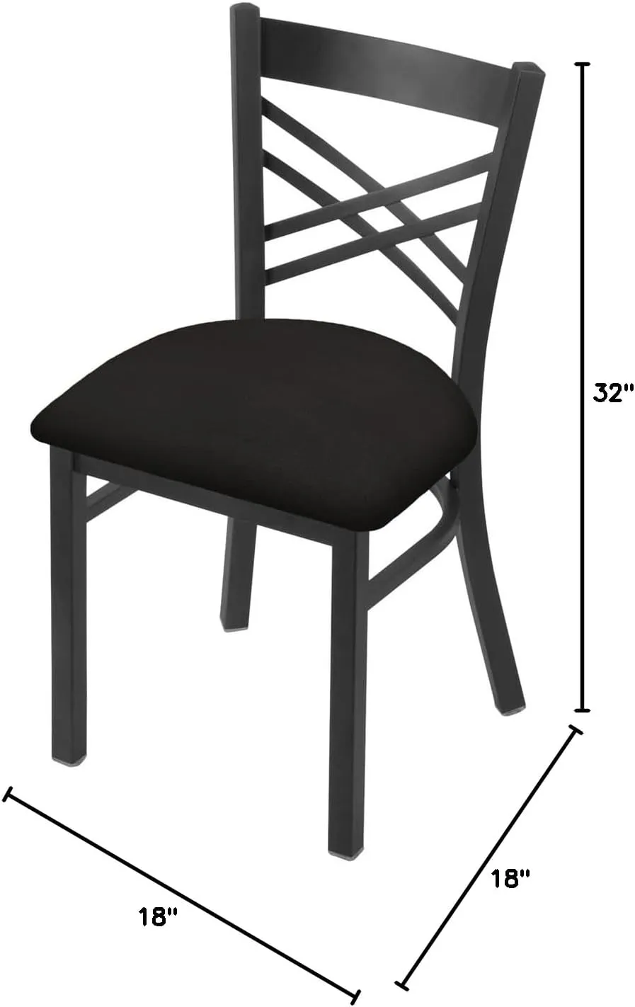 Holland Bar Stool Co. 620 Catalina 18" Chair with Pewter Finish and Canter Espresso Seat
