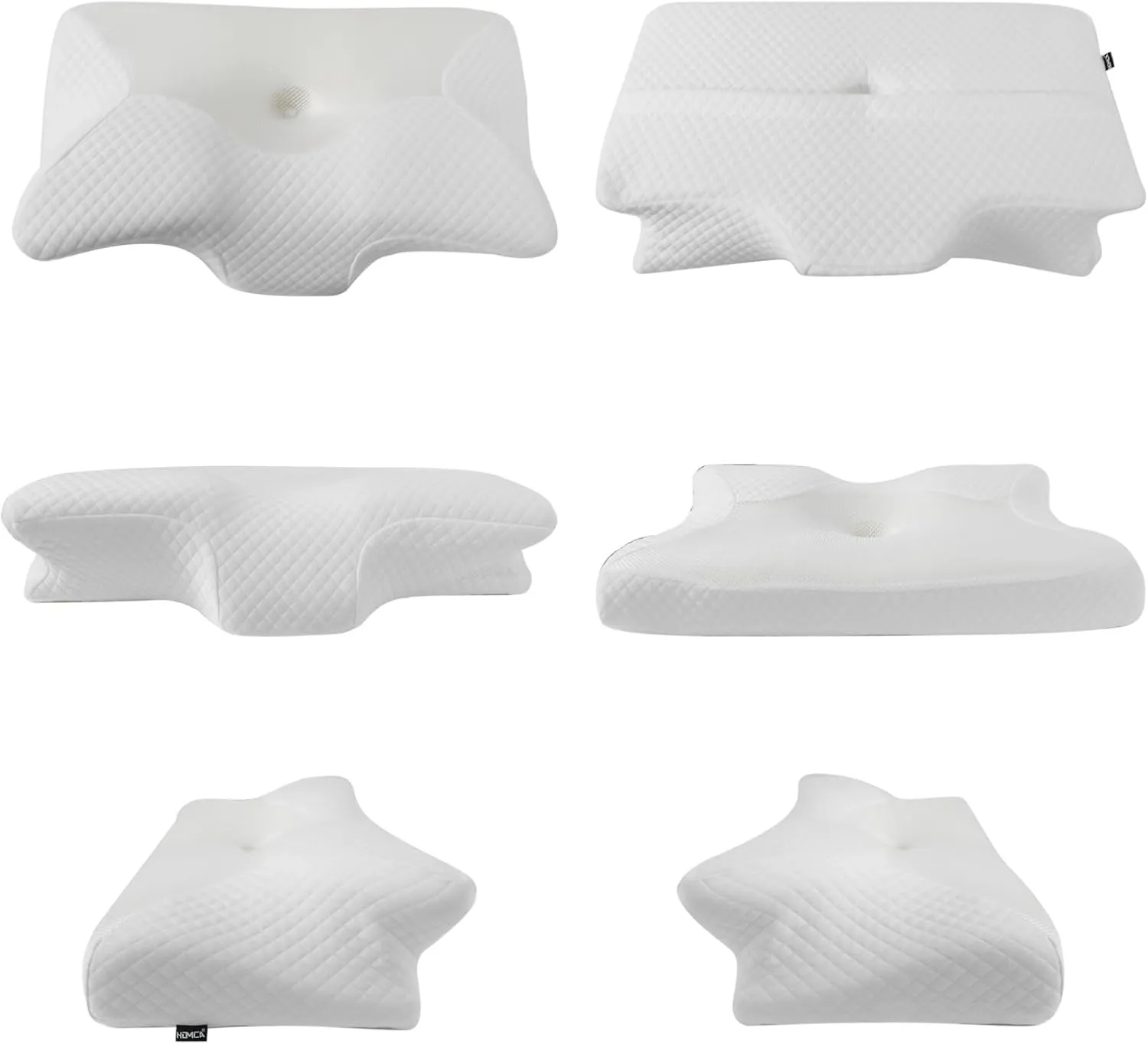 HOMCA Cervical Pillow Memory Foam Pillows - Contour Memory Foam Pillow for Neck Pain Relief, Orthopedic Neck Bed Pillow for Side Sleepers Back and Stomach