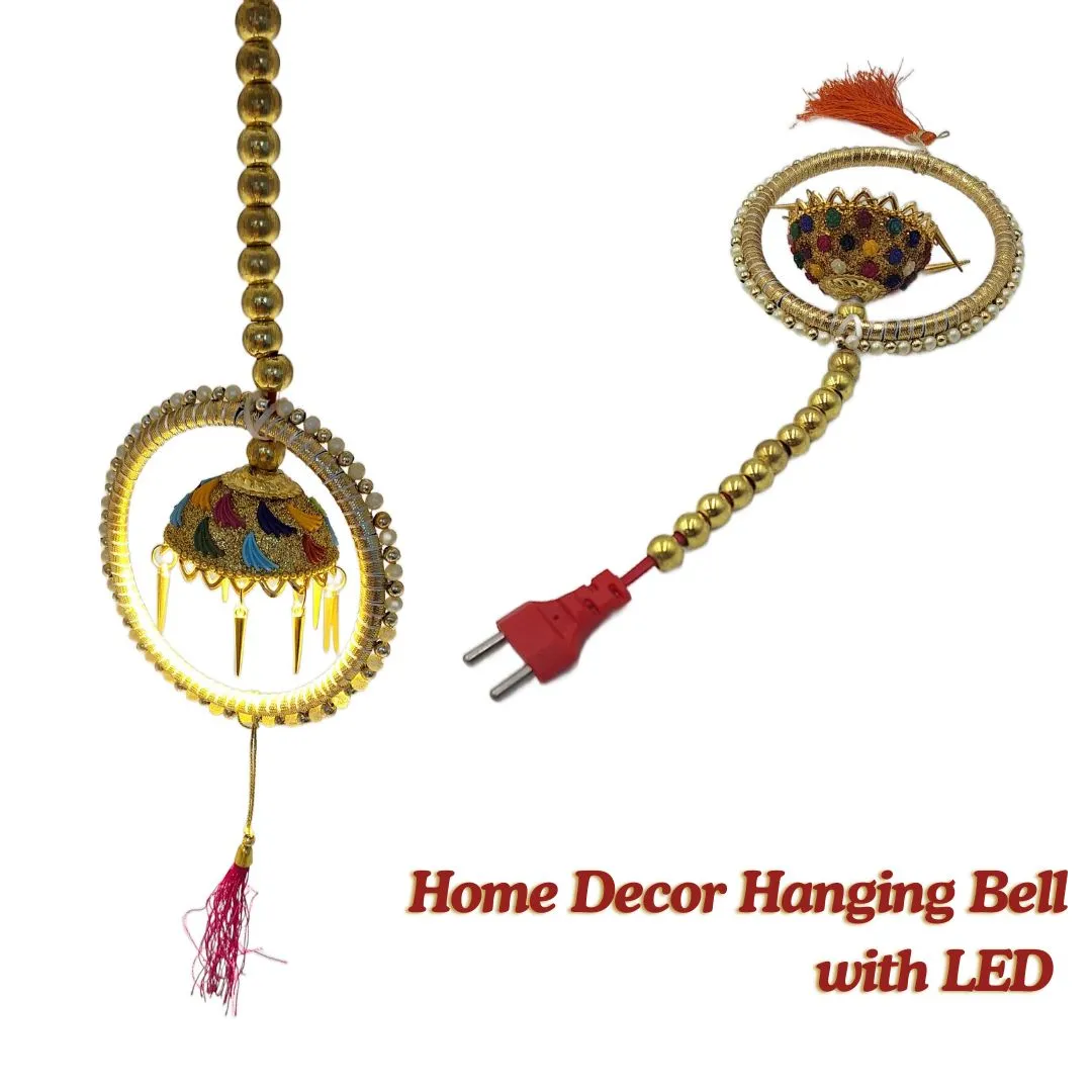 Home Decor Hanging Bell with LED Light For DIY