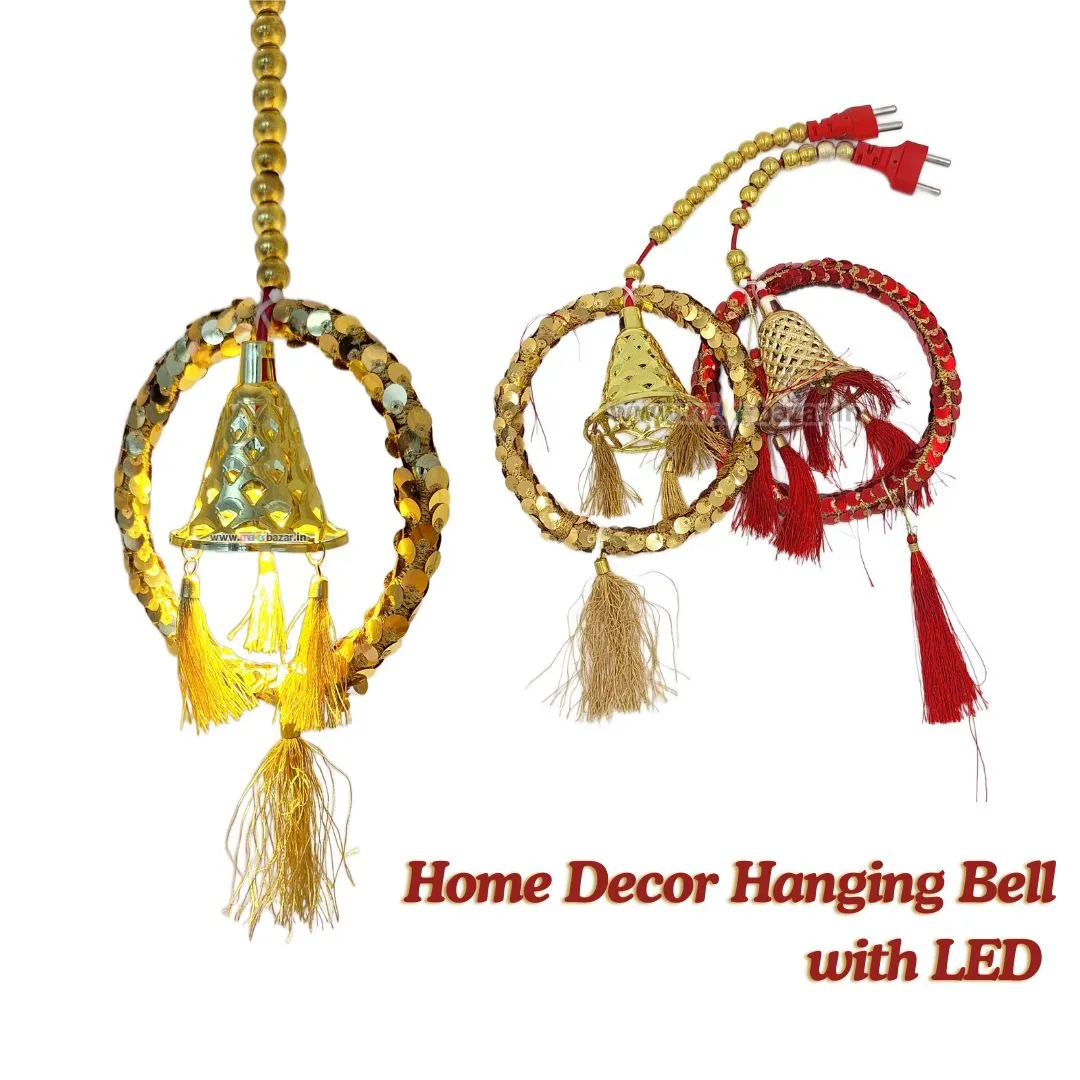 Home Decor Hanging Bell with LED Light For DIY