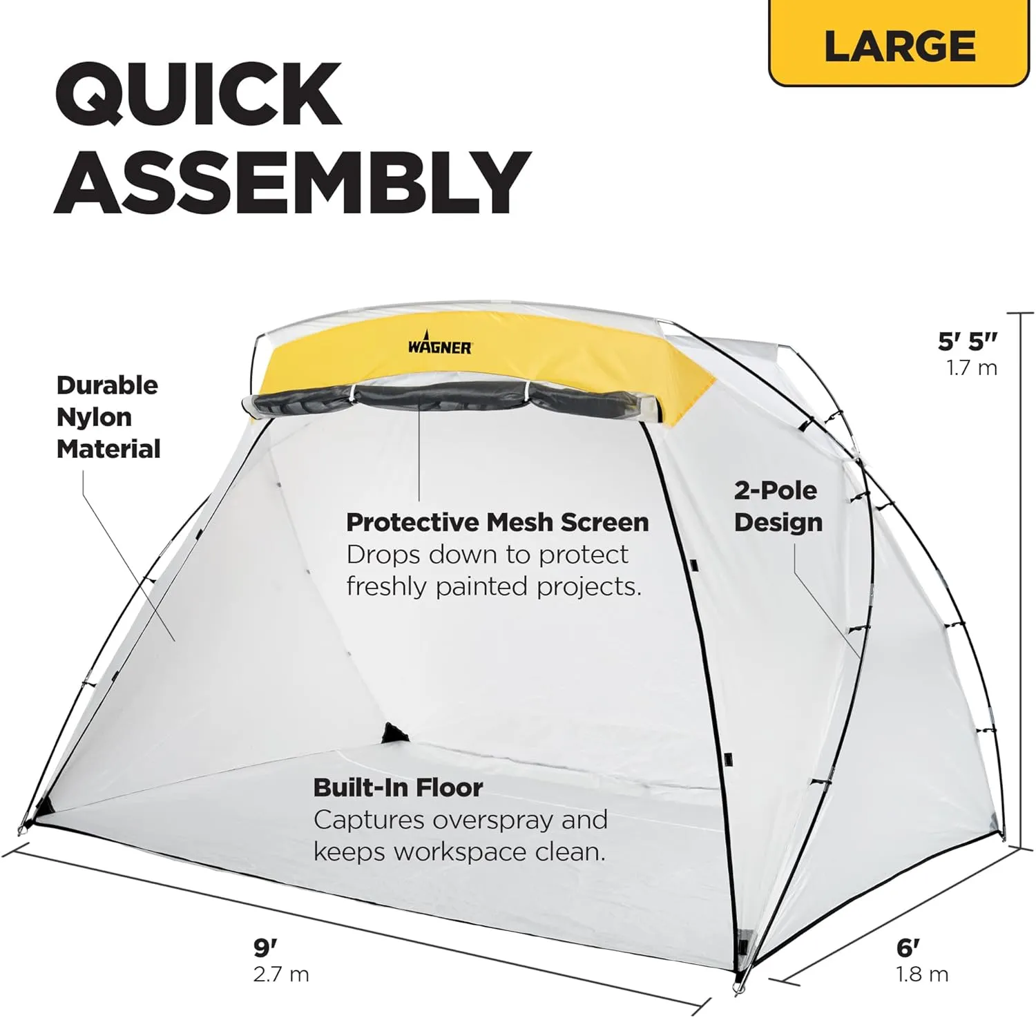 HomeRight Large Spray Shelter C900038 Portable Paint Booth for DIY Spray Painting, Hobby Paint Booth Tool Painting Station, Spray Paint Tent