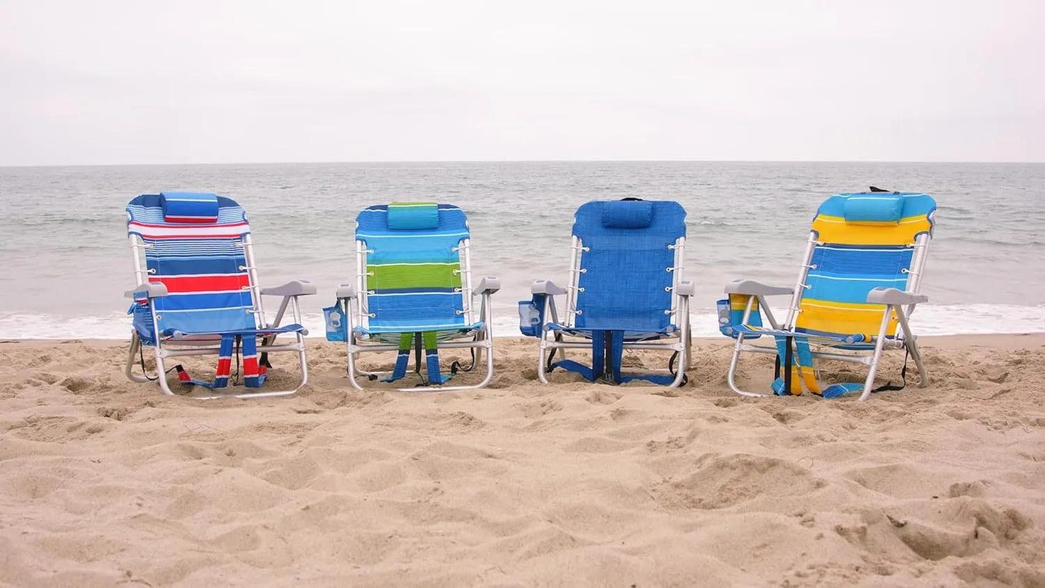 Homevative Backpack Fold-Up Beach Chair, 5 Positions, Towel bar, Cooler, Storage Pouch, Cup Holder and Phone Pocket