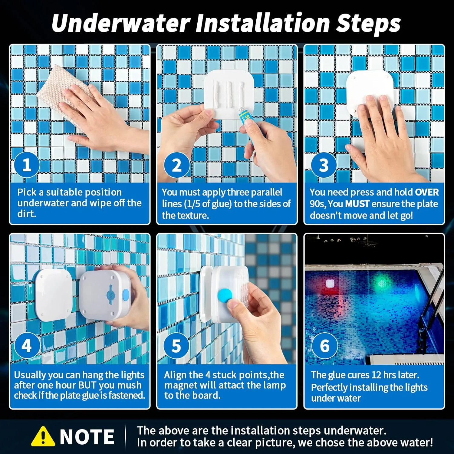 Homly Rechargeable Submersible Pool Lights with Remote, Waterproof Underwater Charging Battery Operated Controlled 16 Color Changing LED with Magnet Floating Lights Pool Pond Decoration 2 Pack