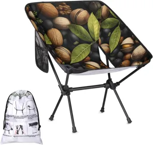 Honeybaby Folding Camping Chair Nut Fruit Camping Chairs Lightweight Portable Chair Outdoor Foldable Chairs for Camping Travel Picnic Beach Hiking