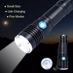 Hot Tactical Military LED Flashlight Torch 5-Mode For 18650/2665 Travel Black Fishing Camping Accessories Hiking #3O04