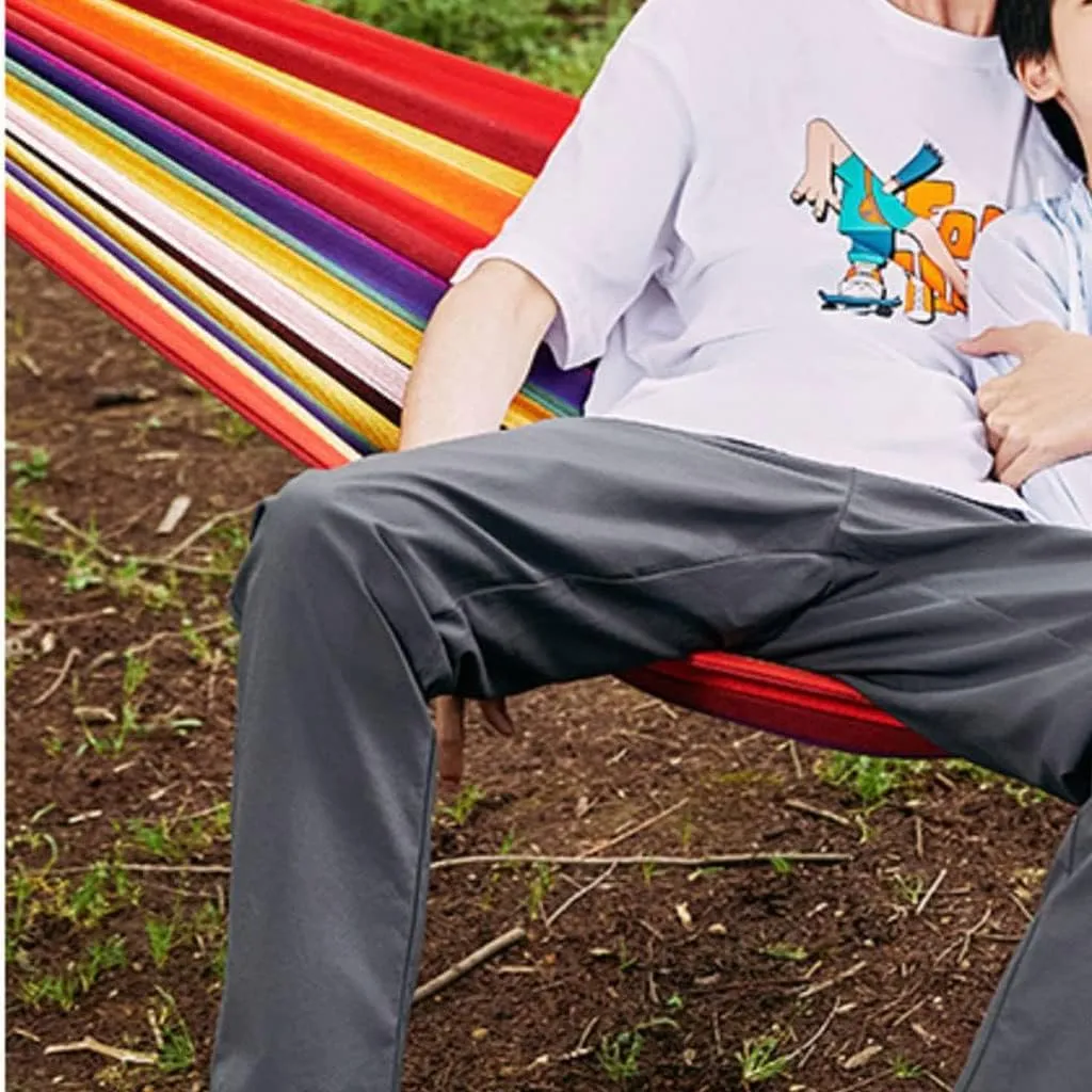 HSF Outdoor Hammock Outdoor Hammock Camping Breathable Wear-Resistant Thickened Portable Hammock Outdoor Hammock
