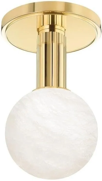 Hudson Valley Lighting Murray Hill - 5W 1 LED Flush Mount-8 Inches Tall and 4.5 Inches Wide-Aged Brass Finish