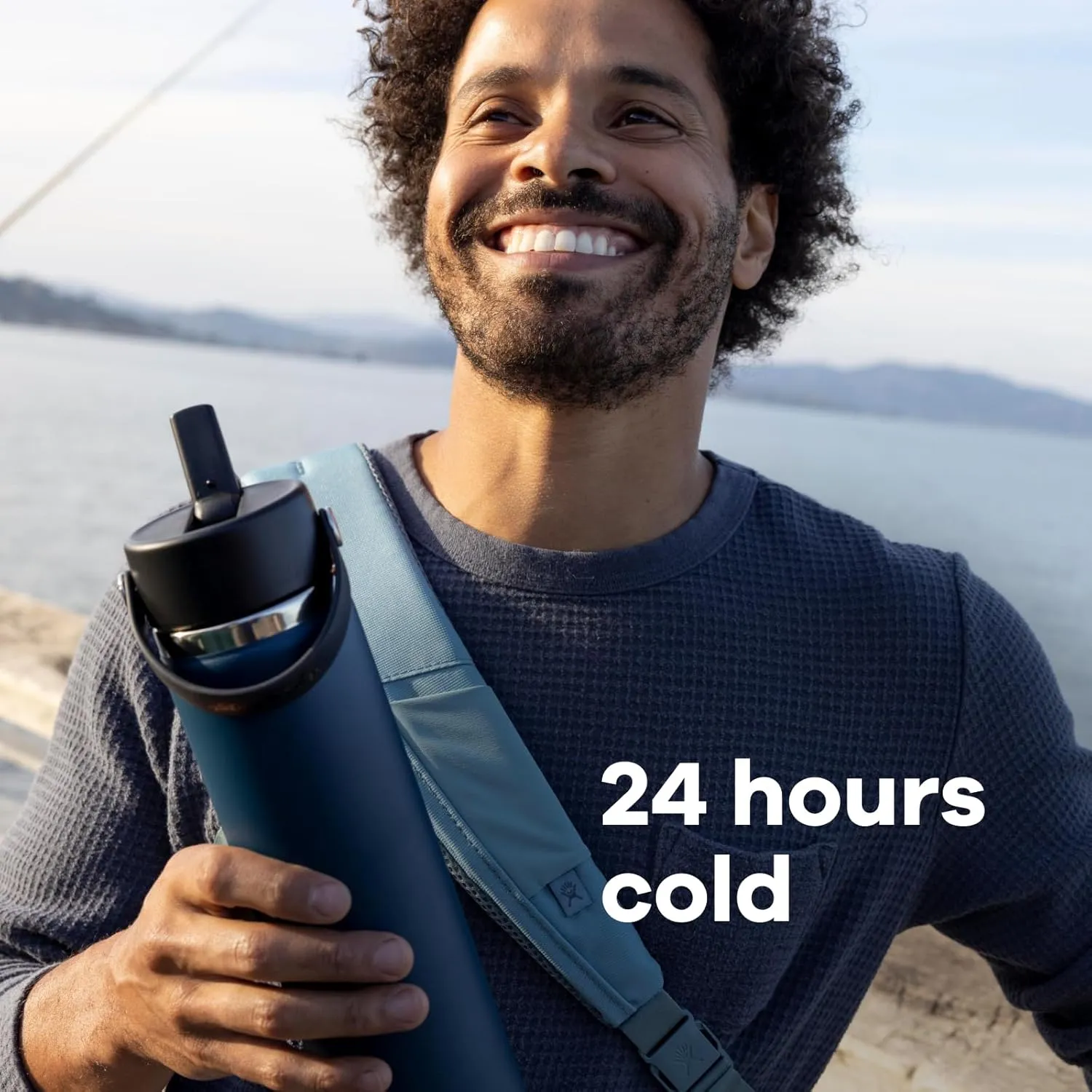 Hydro Flask Water Bottle - Insulated Stainless Steel - Wide Straw Lid, Non Spill, Leakproof in 32 Oz Ivory