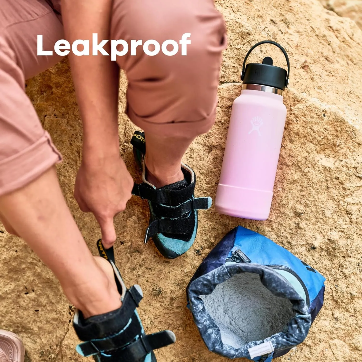 Hydro Flask Water Bottle - Insulated Stainless Steel - Wide Straw Lid, Non Spill, Leakproof in 32 Oz Ivory